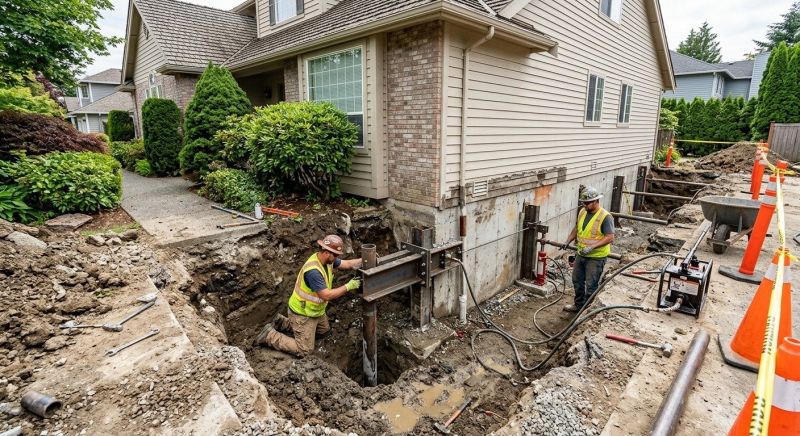 Our team working on Foundation Repair projects in Punta Gorda, FL